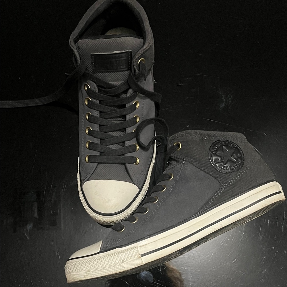 Converse Charcoal High-Top Sneakers